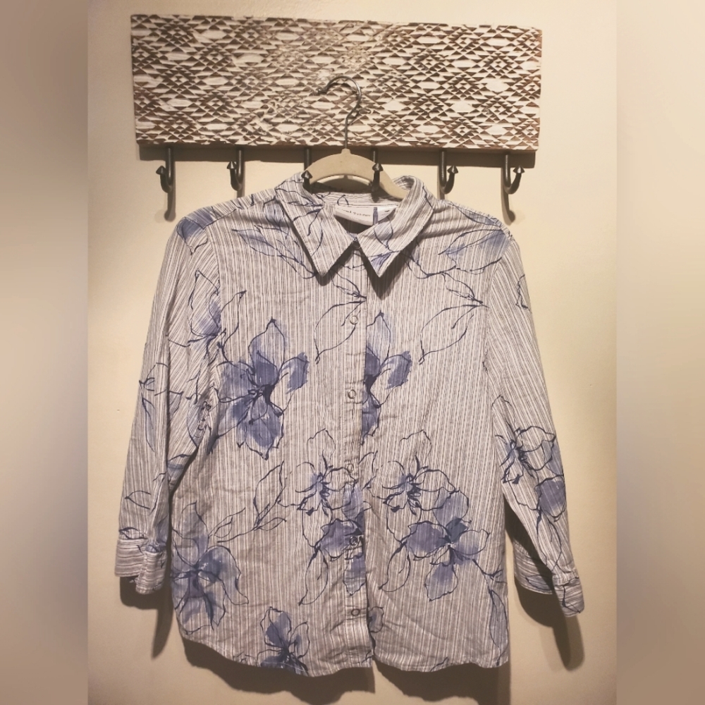 Alfred Dunner Petite 16 Button down top